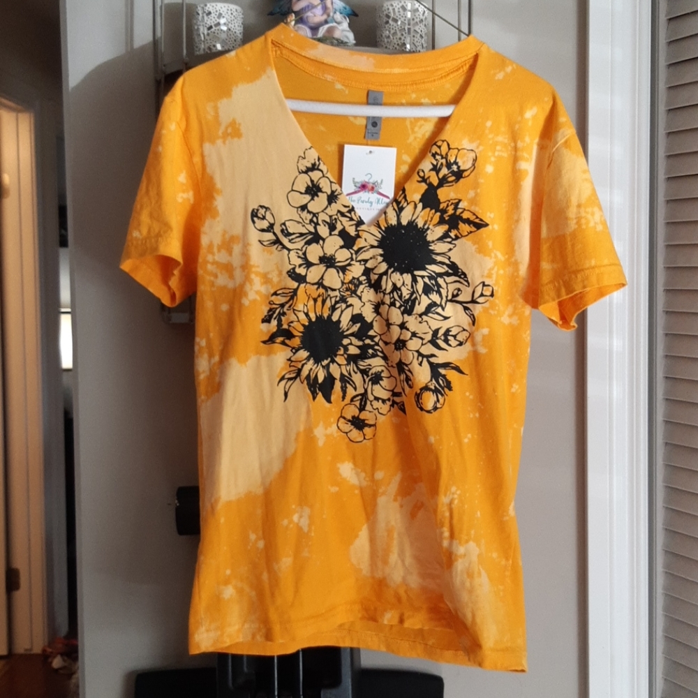 Sunflower cutout t shirt